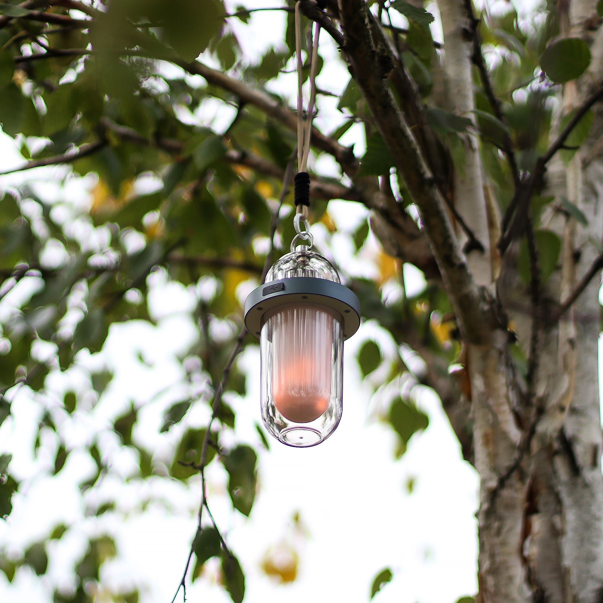 Outdoor Flame Effect Lamp with USB C Rechargeable Multi Colour Light