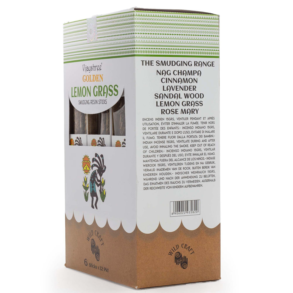 Golden Lemon Grass Smudging Resin Sticks for Fresh Aromas 30g