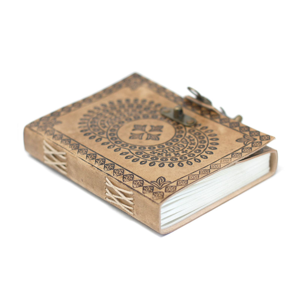 Leather Blue Mandala Notebook for Journaling and Sketching