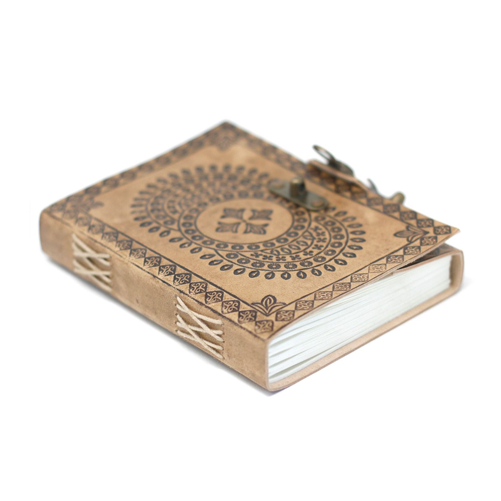 Leather Blue Mandala Notebook for Journaling and Sketching