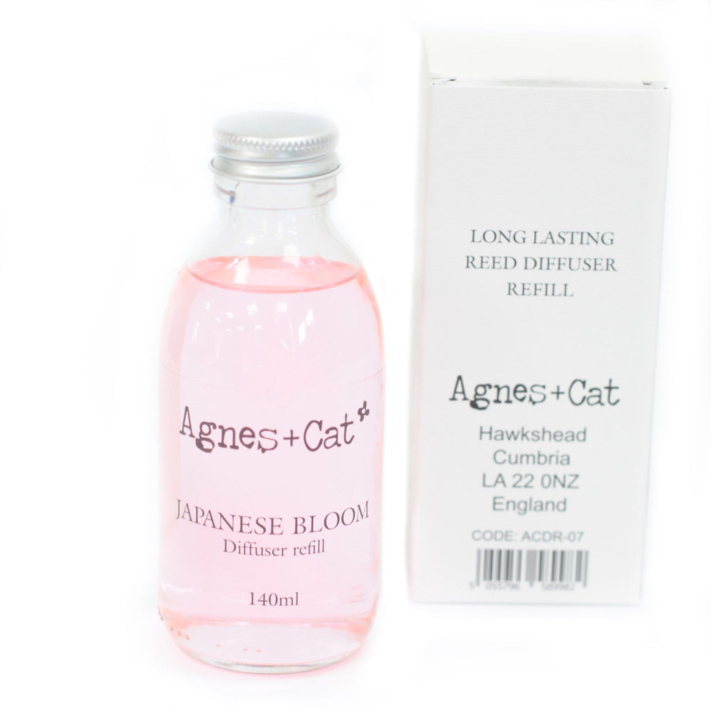 Agnes + Cat Reed Diffuser Refill Japanese Bloom 150ml for Home
