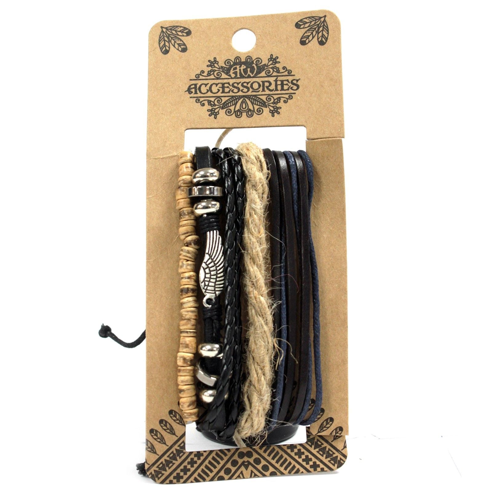 Stylish Men's Bracelet Sets with Unique Metal and Leather Designs