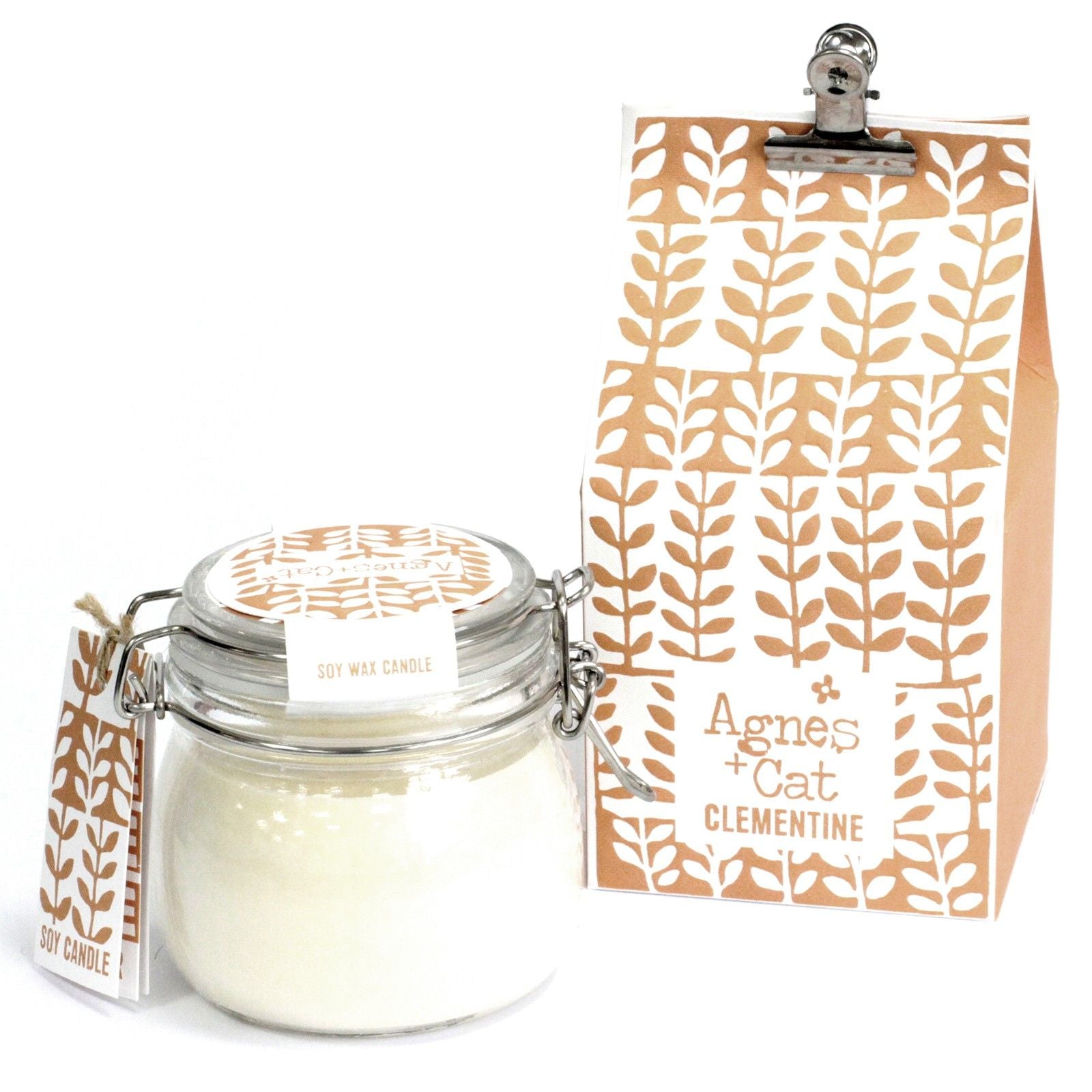 Agnes + Cat Kilner Jar Candle Clementine for Fresh and Bright Spaces