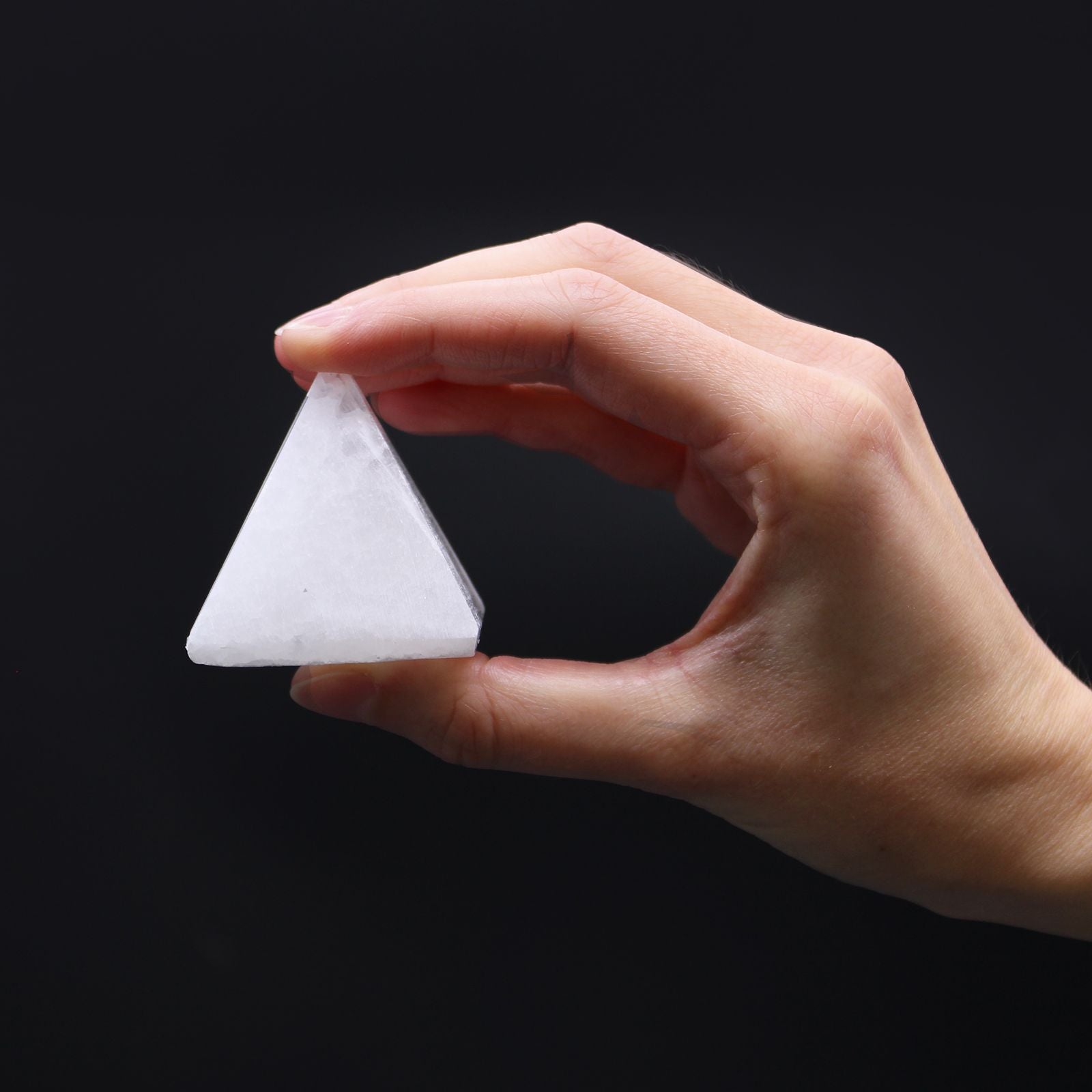 Selenite Pyramid 5 cm Enchanting Crystal Display for Home Decor