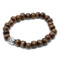 Brown Beads and Buddha Bangle for Everyday Fashion Appeal