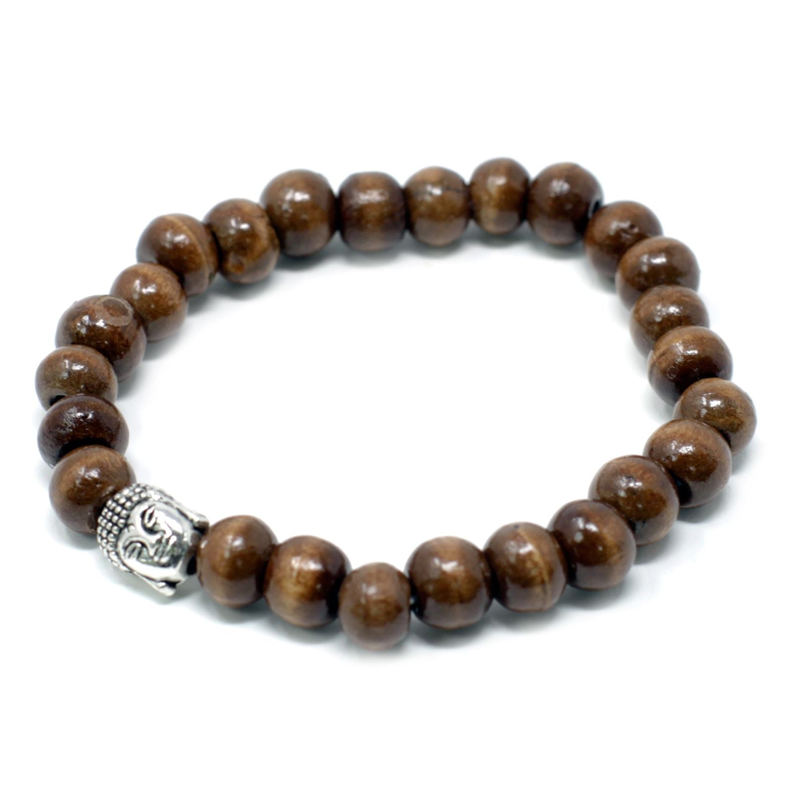 Brown Beads and Buddha Bangle for Everyday Fashion Appeal