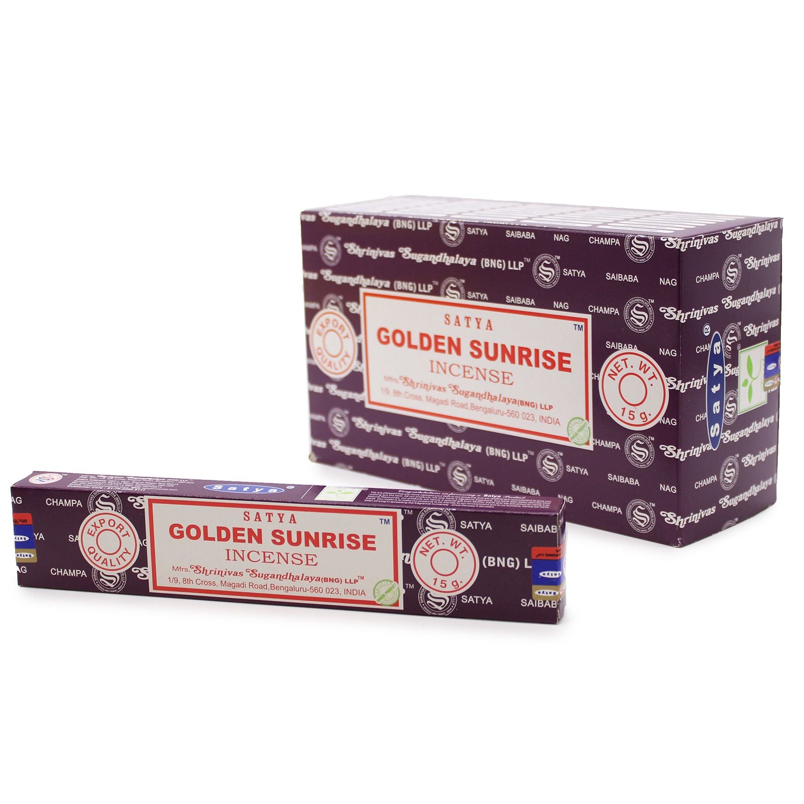 Satya Incense Sticks 15g with Golden Sunrise Fragrance