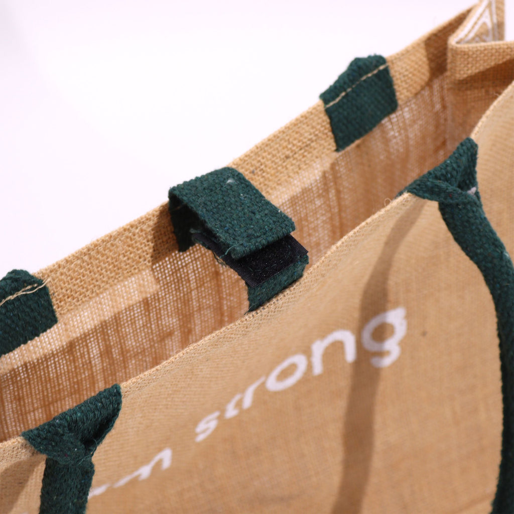 Hop Hare Jute Big Bag with I Am Loved Design for Daily Use