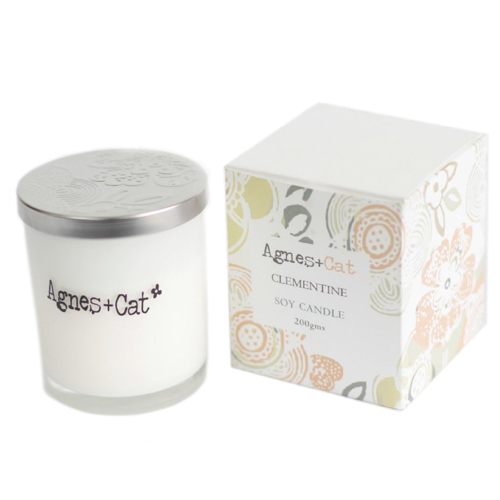 Agnes + Cat Clementine Votive Candle for a Fresh Uplifting Space