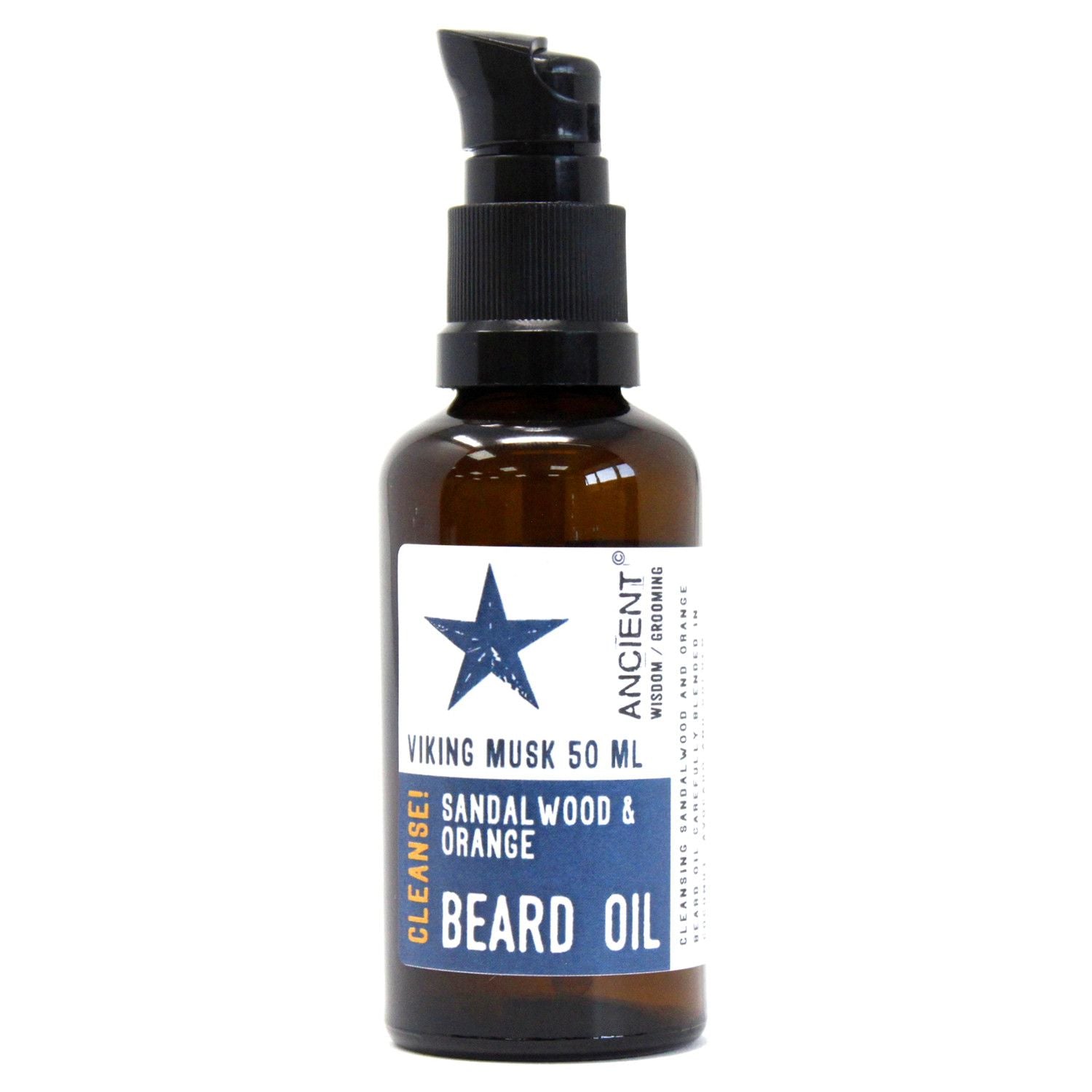 50ml Viking Musk Beard Oil with Orange and Sandalwood Essence