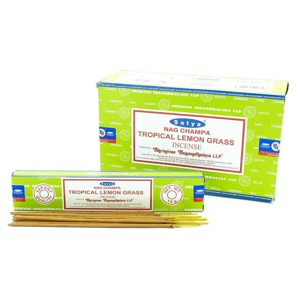 Satya Incense Sticks 15g Tropical Lemongrass for Home Fragrance