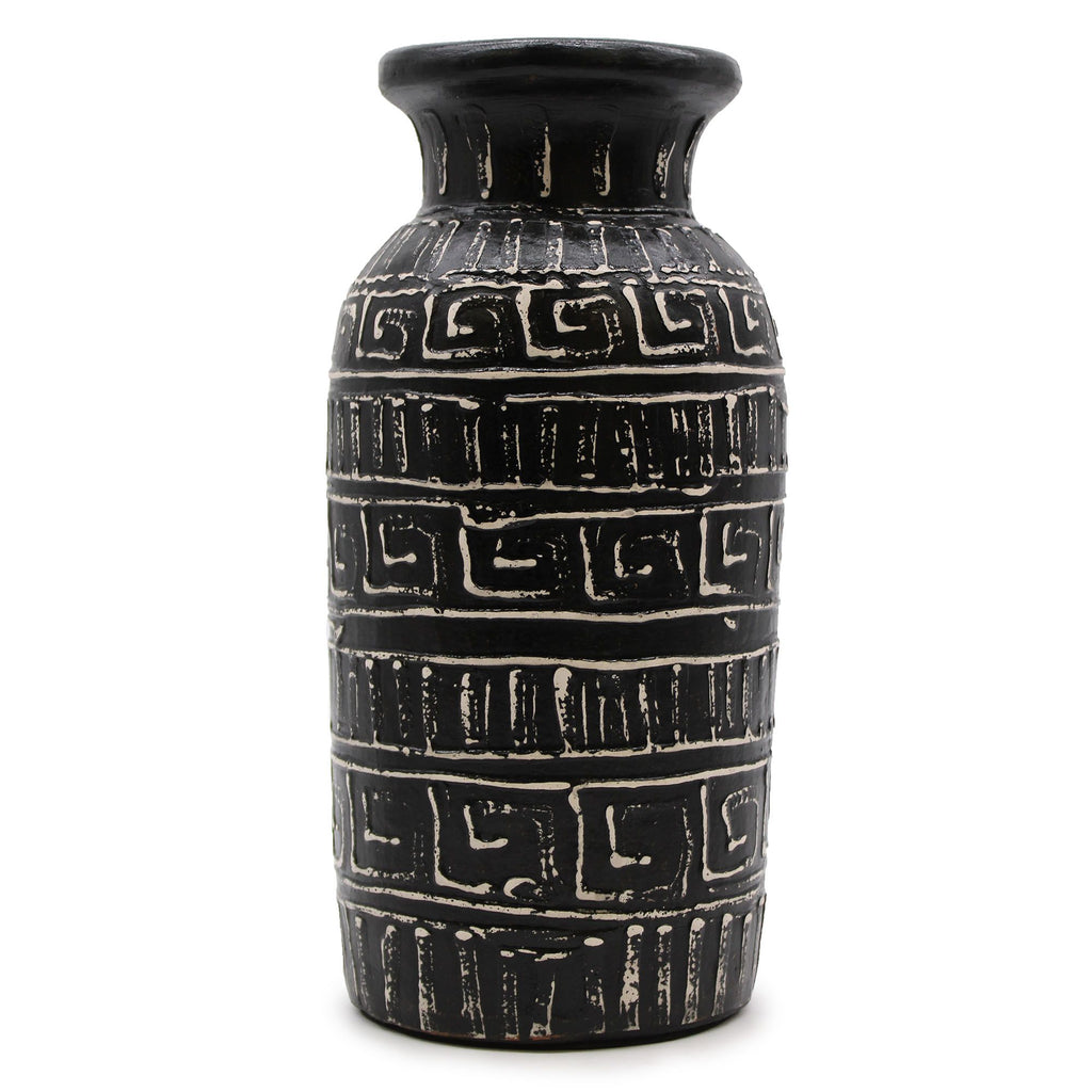 Greek Straight Vase in Chocolate Elegant Decorative Accent Piece