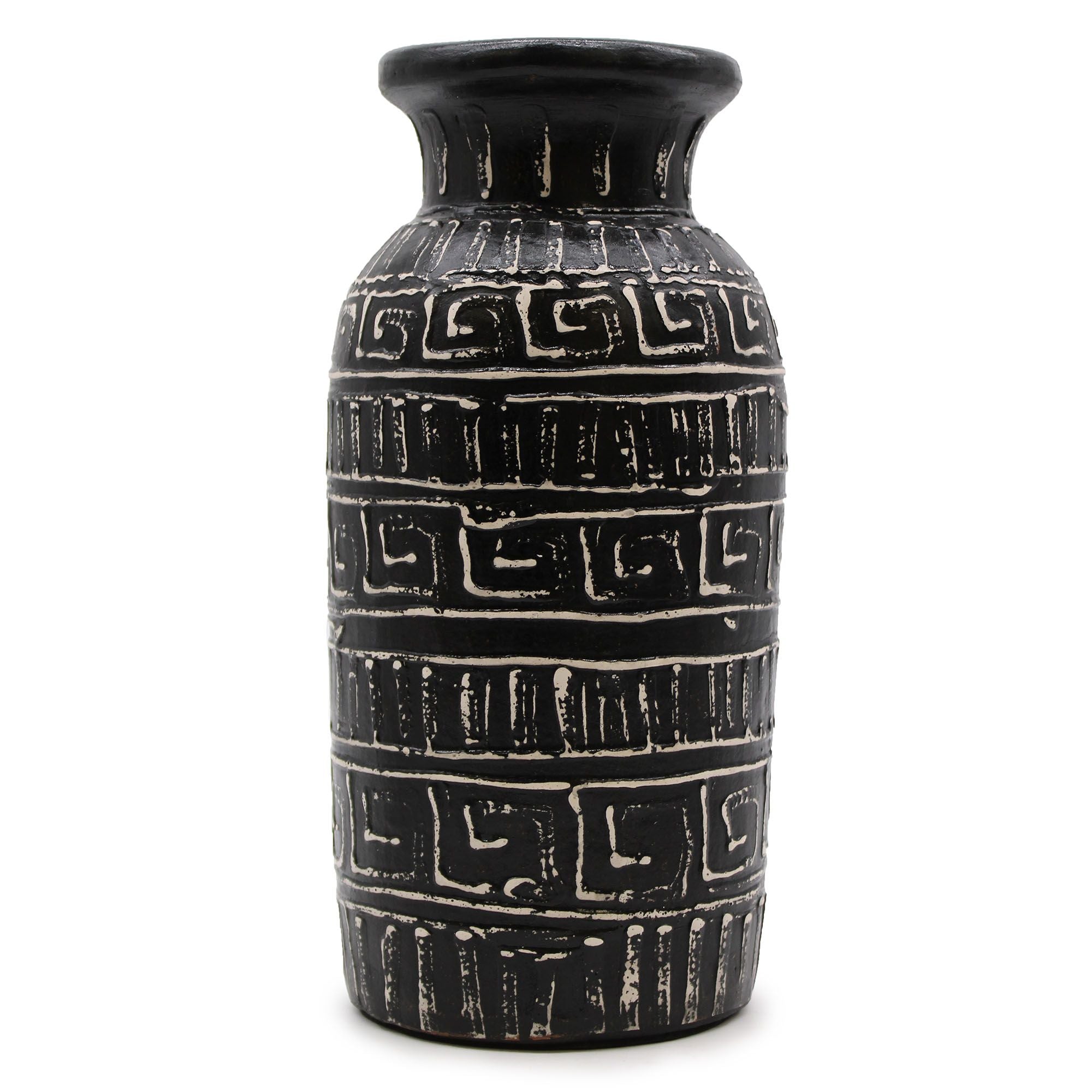 Greek Straight Vase in Chocolate Elegant Decorative Accent Piece