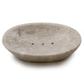 Classic Oval Cream Marble Soap Dish for Stylish Bathroom Decor