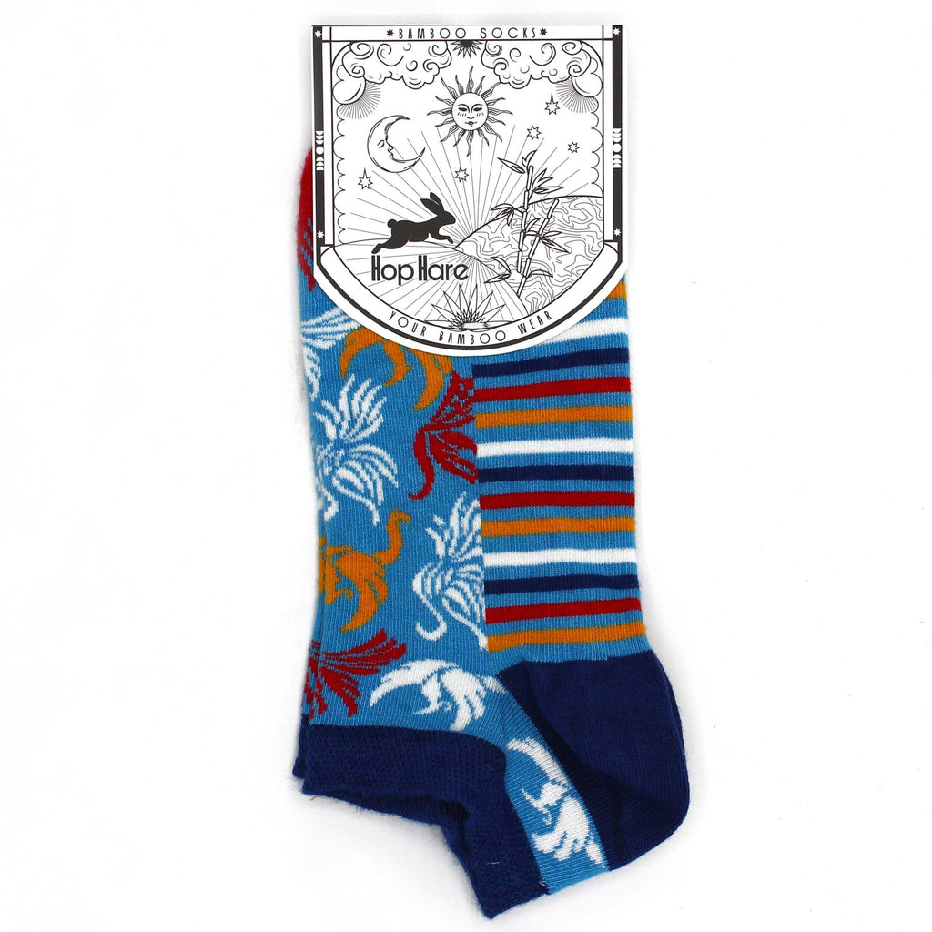 S/M Hop Hare Bamboo Low Cut Socks (3.5 6.5) with Phoenix Design