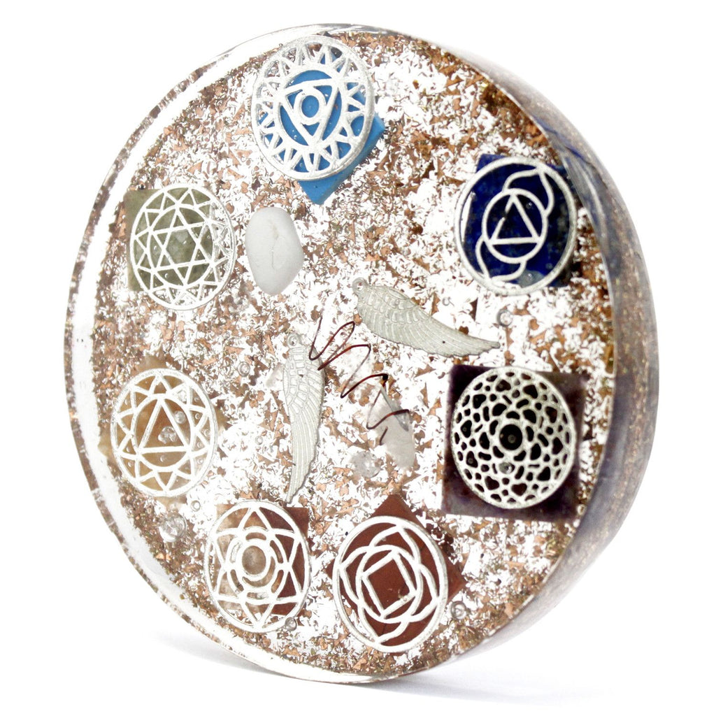 Orgonite Desk Power Packs Angel Chakra Large for Creative Spaces