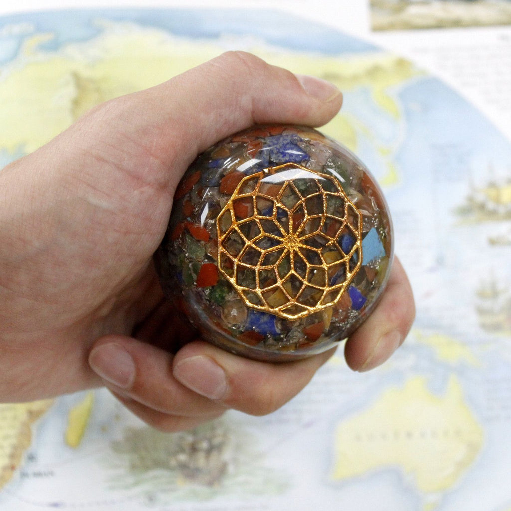 Enchanting Orgonite Desk Power Packs with Unique Lapis Dome Design