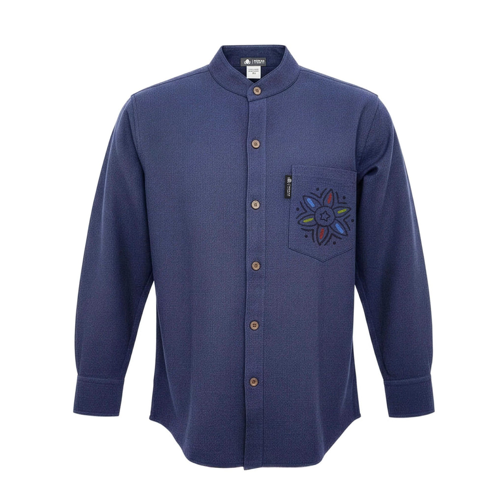 Nomad Sari Kathmandu Shirt in Indigo for Medium Size Wearers