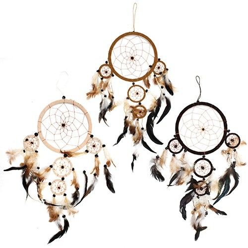 Bali Dreamcatchers XLarge Round Cream Coffee Chocolate Design