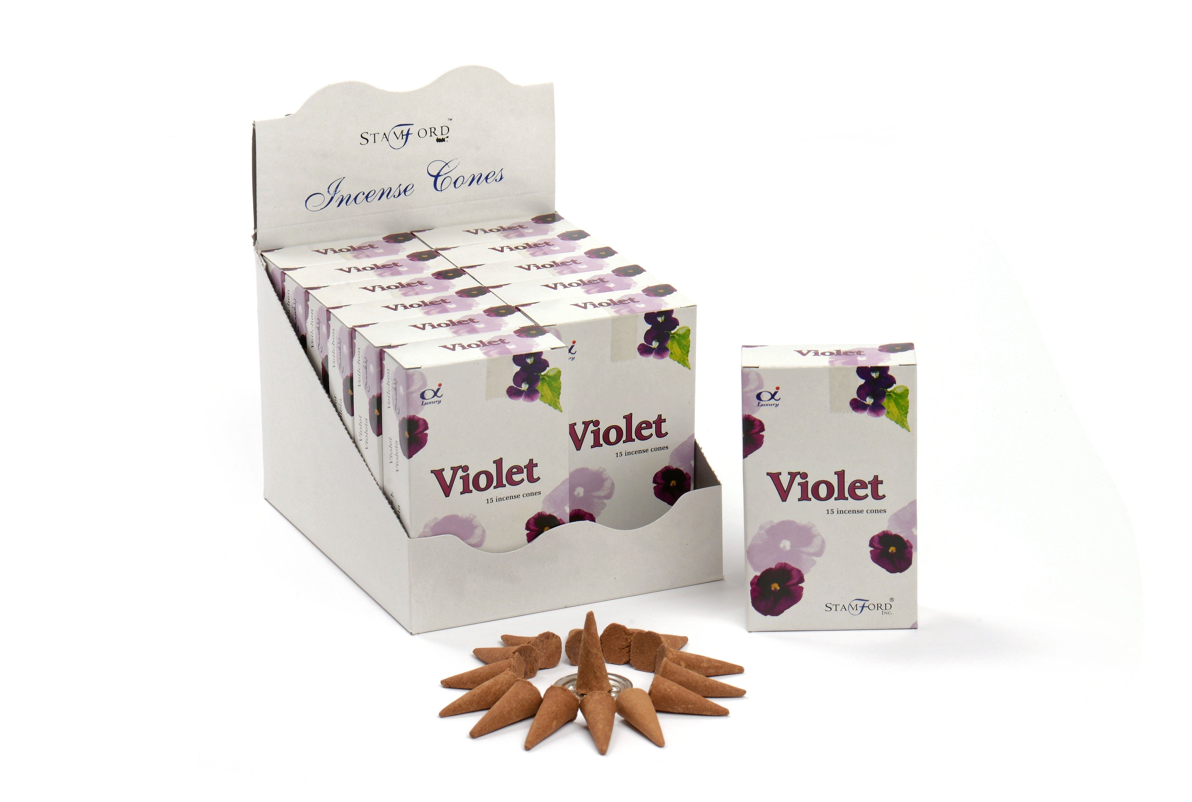 Violet Cones Stamford Premium Incense for Home Fragrance Relaxation