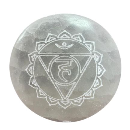 Chakra Set of 7 Selenite Charging Plates for Home Decor Use