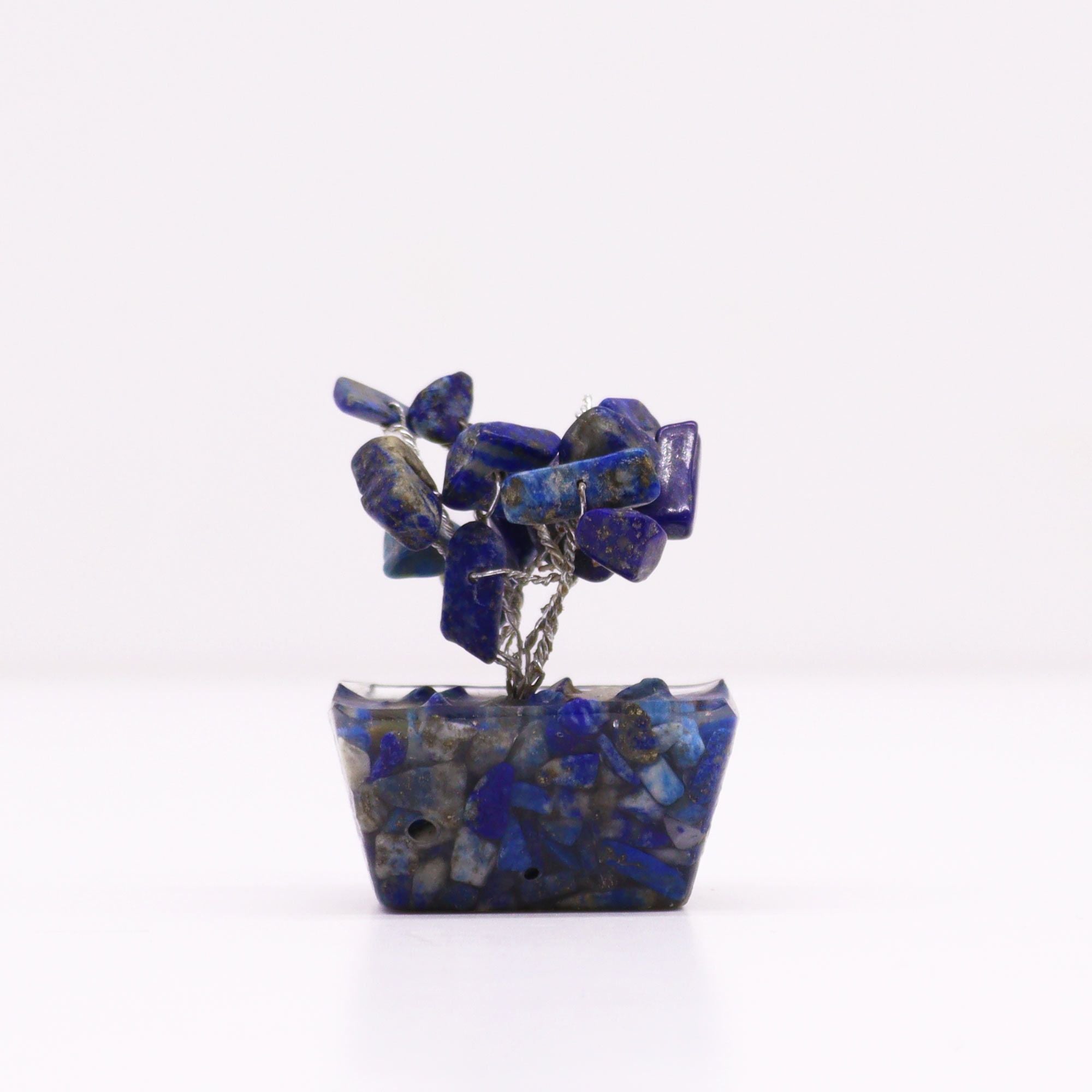 Mini Gemstone Tree on Orgonite Base with 15 Sodalite Stones