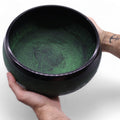 Extra Loud Mushroom Singing Bowl in Moss Green for Meditation