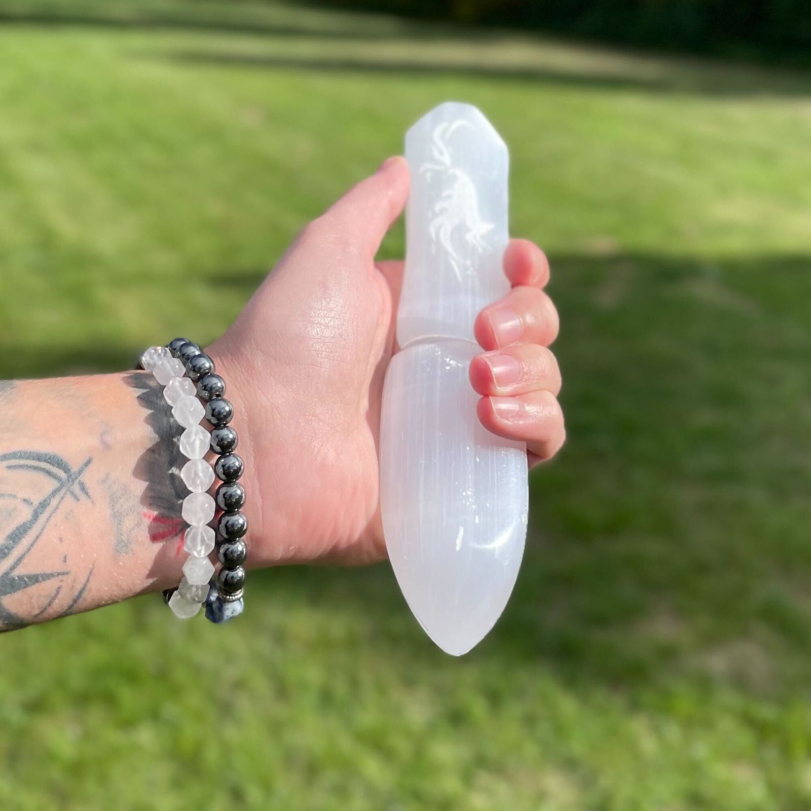 Selenite Ritual Knife for Ceremonies to Release the Past