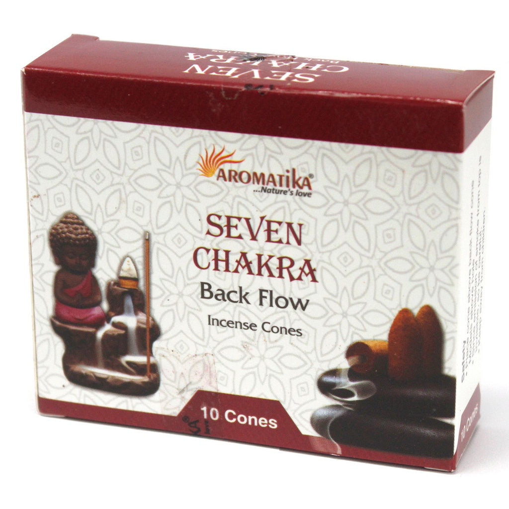 Aromatica Backflow Incense Cones 7 Chakras for Deep Relaxation