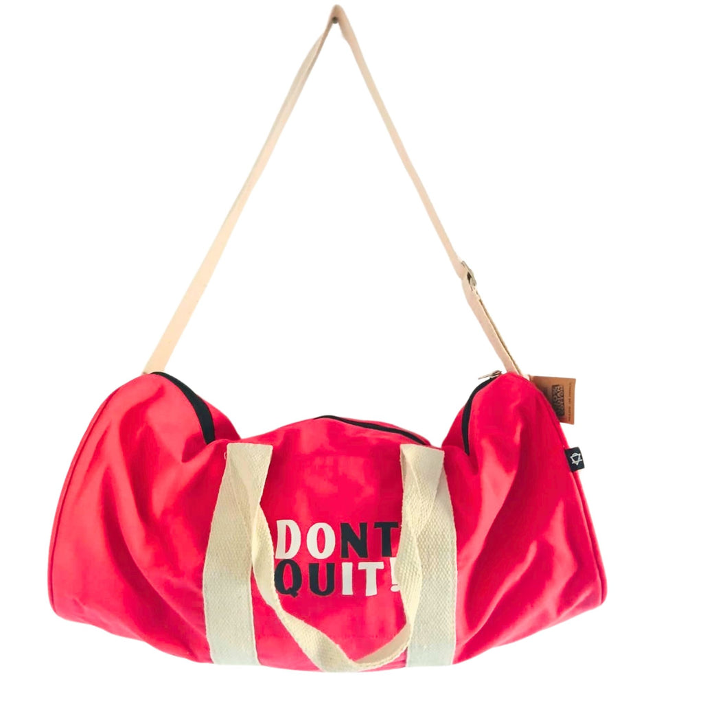Don't Quit Gym Bag in Cherry Pink for Fitness Enthusiasts