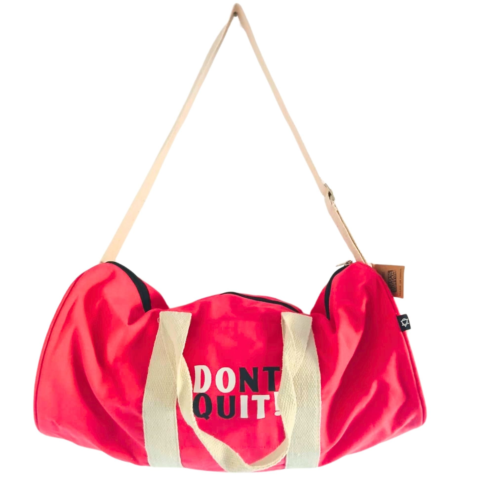 Don't Quit Gym Bag in Cherry Pink for Fitness Enthusiasts