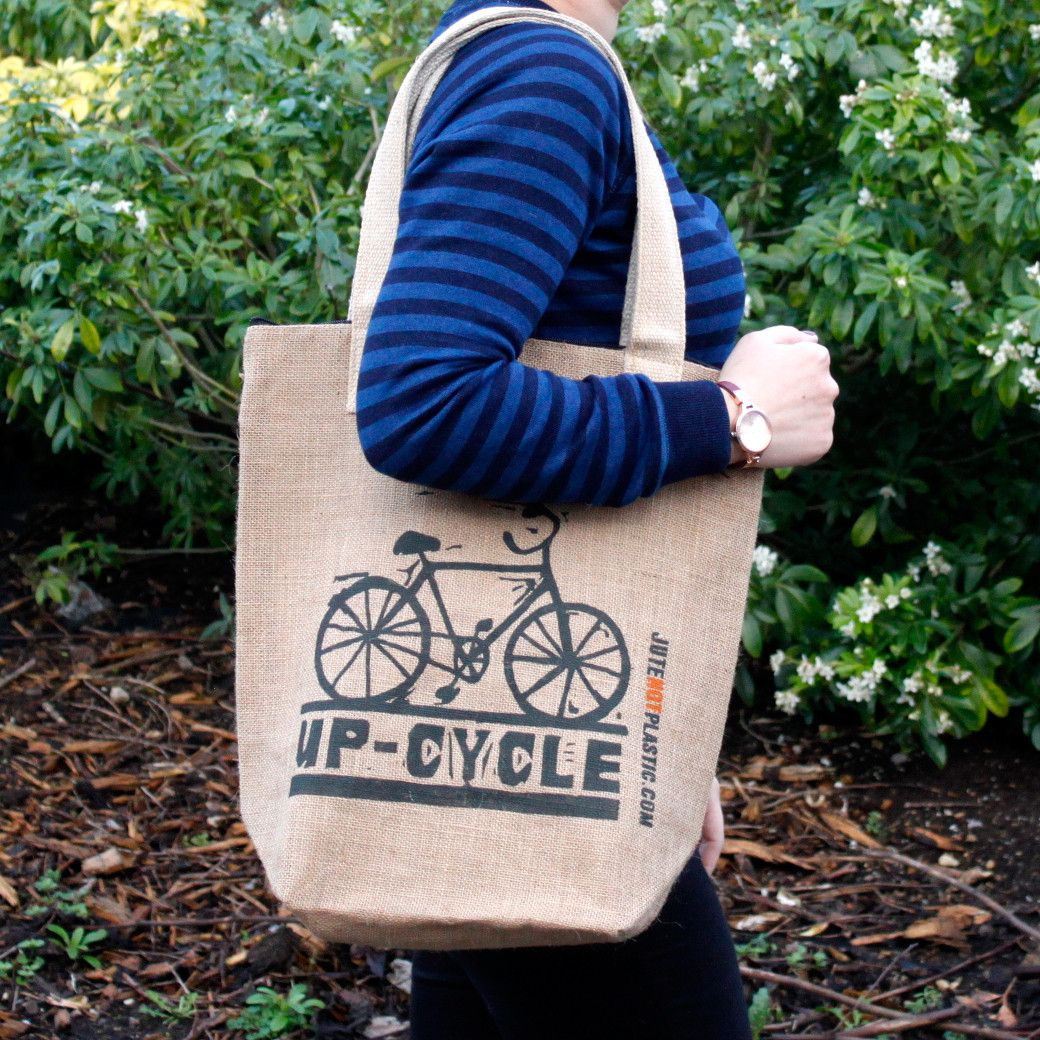 Eco Friendly Up Cycle Jute Bags for Sustainable Shopping Needs