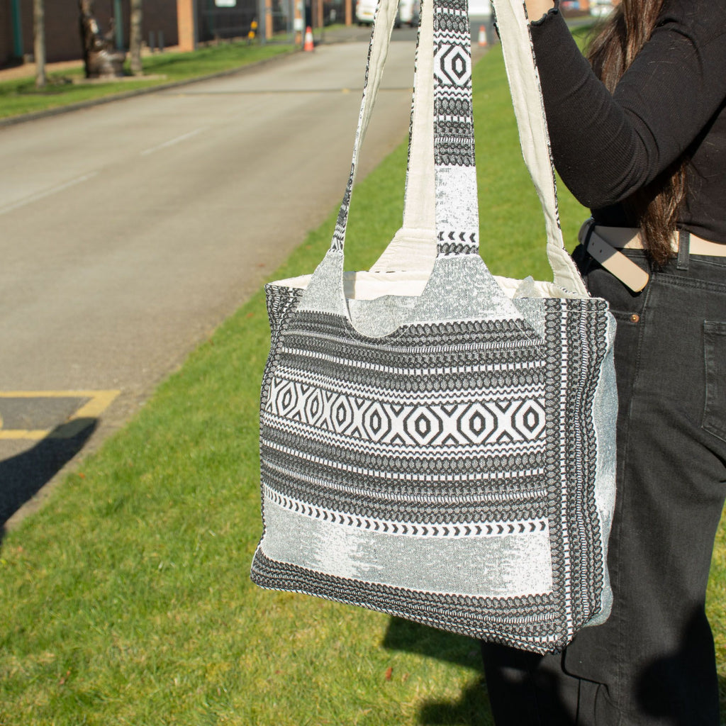 Nomad Sari Jacquard Natural Wander Muse Bag for Everyday Use
