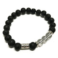 Lava Stone Bracelet with Tribal Rock Quartz Aromatherapy Diffuser