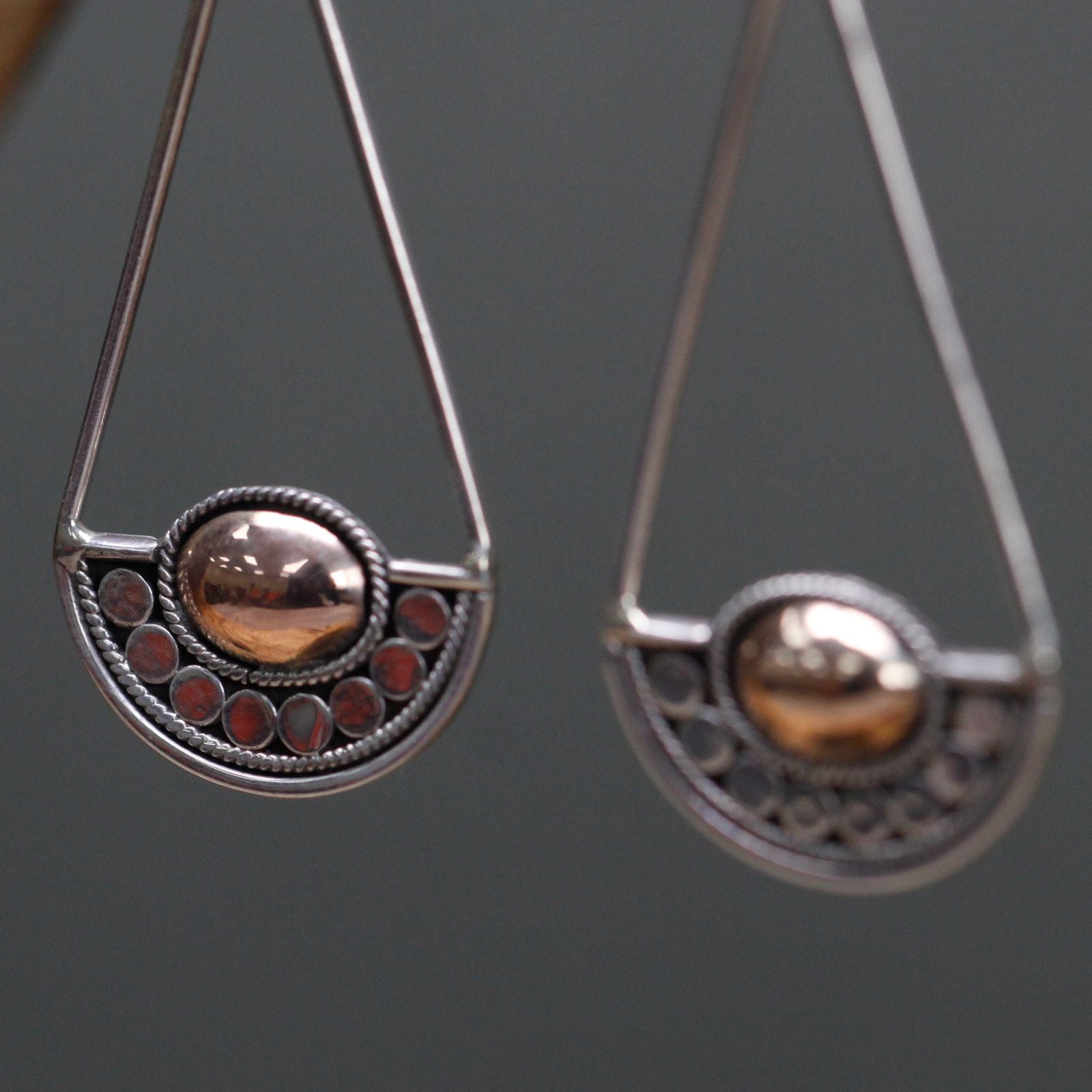 Silver and Gold Earring Luna Balance for Unique Style Lovers