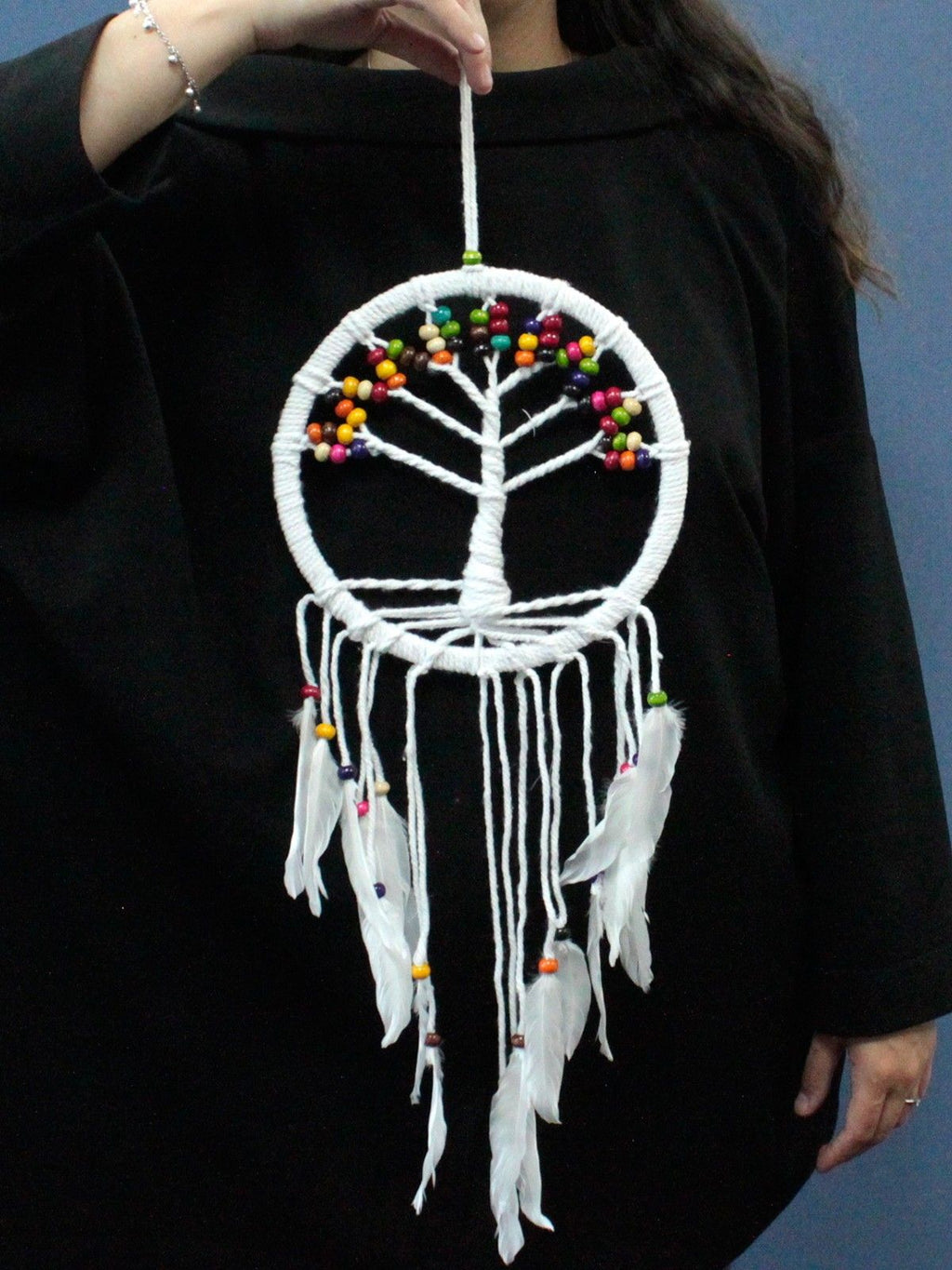 Tree of Life Dreamcatcher Cotton 22cm for Boho Home Decor