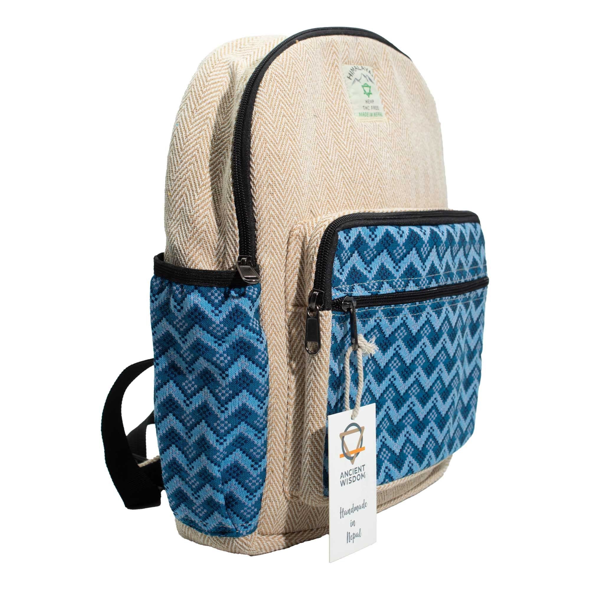 Standard Kathmandu Backpack with Dhaka Design in Blue