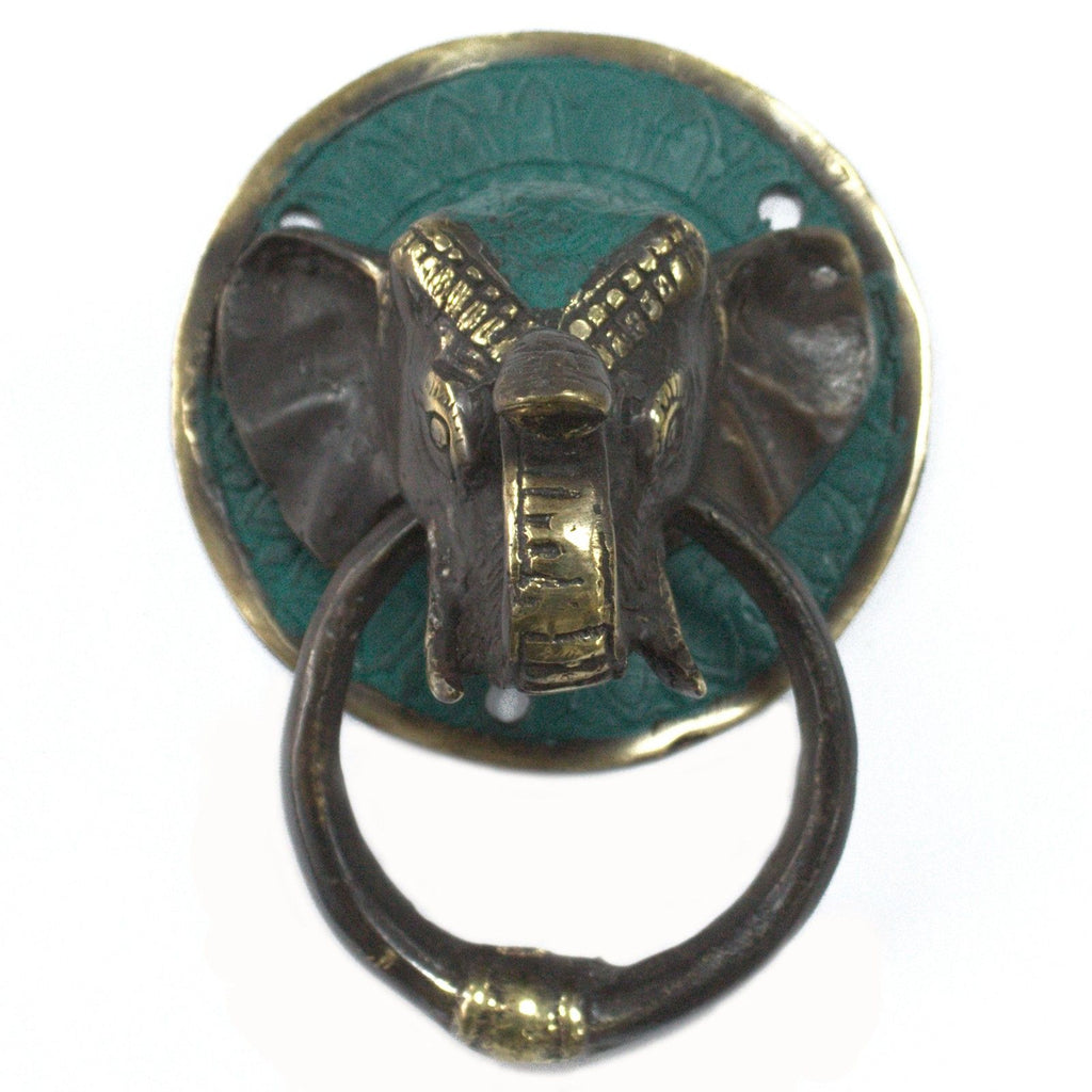 Brass Door Knocker Elephants Head for Classic Home Entrance Appeal