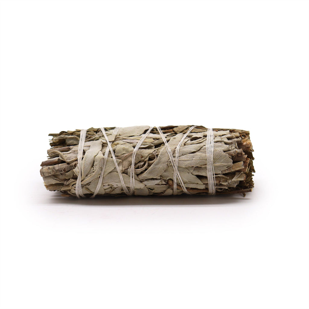 Smudge Stick with White Sage and Pirul Foliage for Home Cleansing