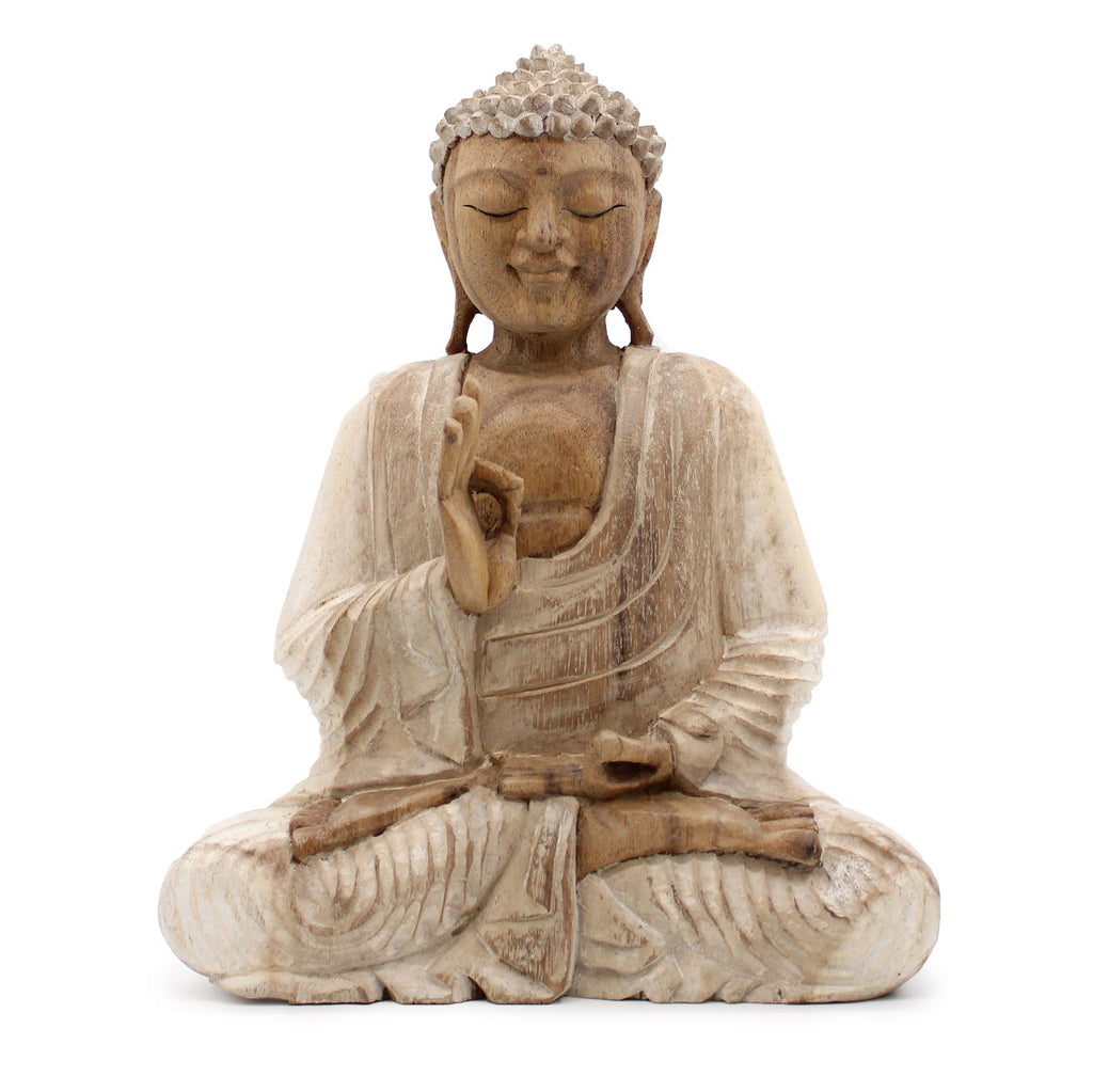Buddha Statue Whitewash 30cm Teaching Transmission Design