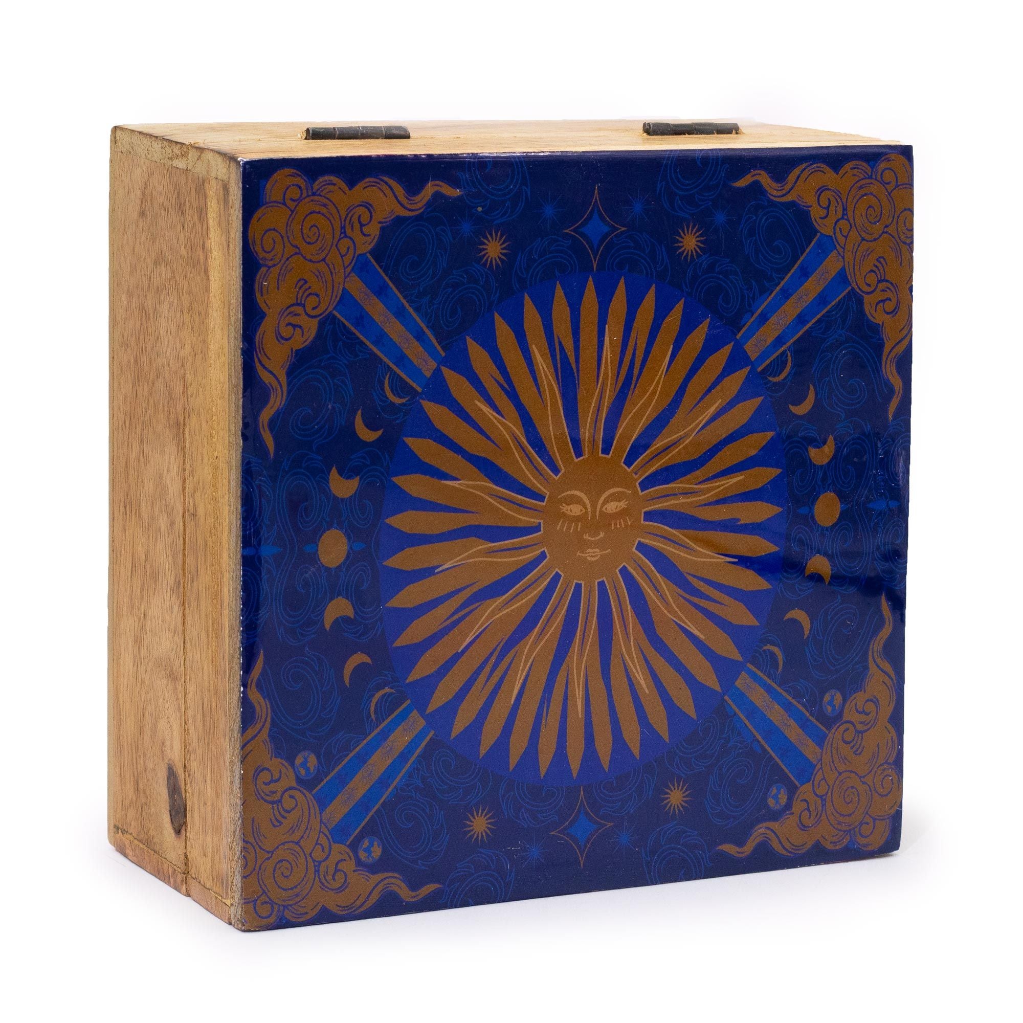 Hop Hare Big Enameled Square Box Featuring The Sun Design