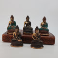 Mini Meditating Sitting Buddha Brass Fengshui for Home and Spa Decor