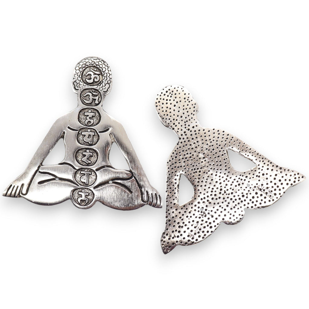 Polished Aluminum Seven Chakra Yoga Incense Holder for Home Decor