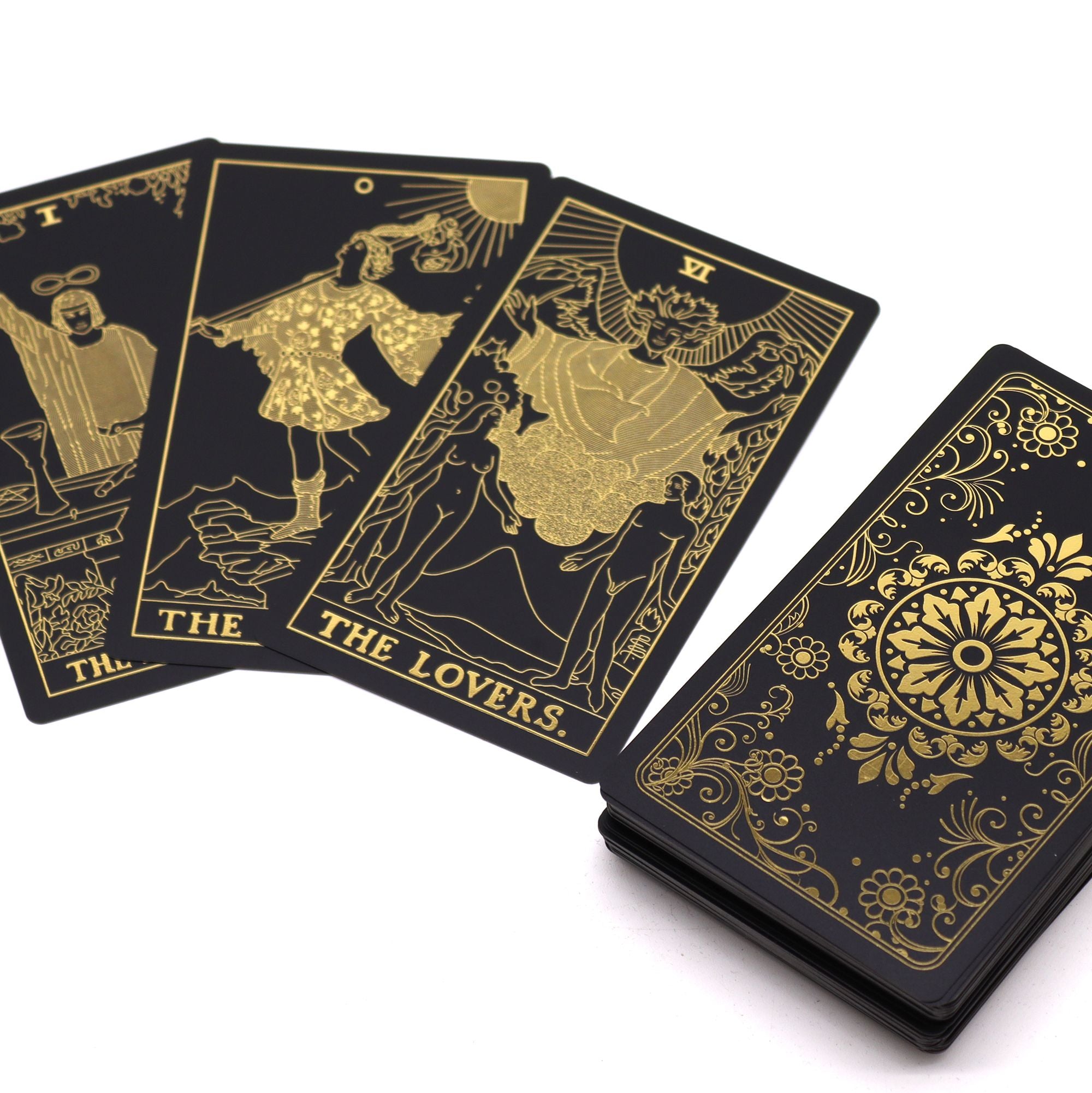 Gold Foil Tarot Set with Book in Elegant Gift Box for Collectors