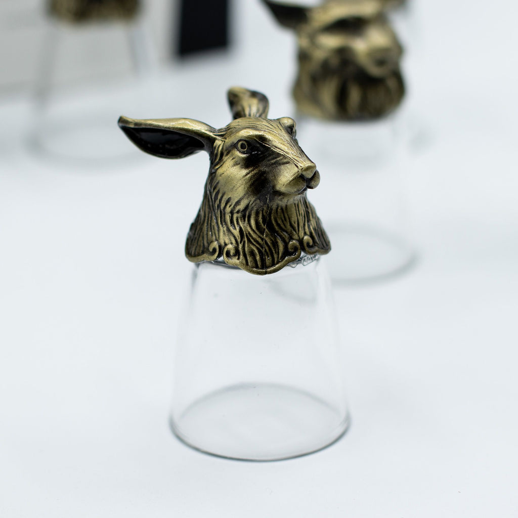 Gift Set of 12 Bottom Up Shot Glasses with Mystical Creatures