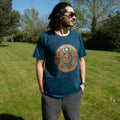 Nomad Sari Stonewashed Cotton T Shirt Stay Wild Moon Child Blue
