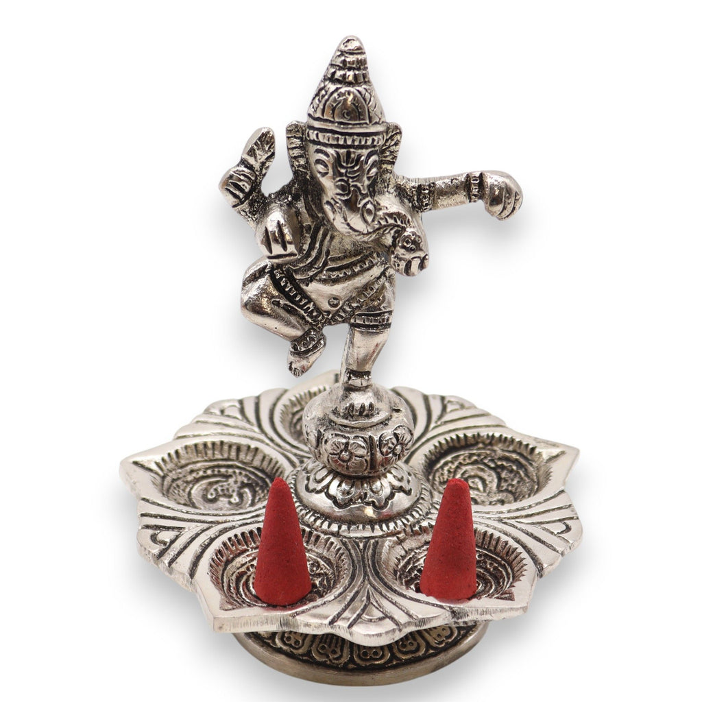 Dancing Ganesha Incense Holder for Home Decor and Meditation