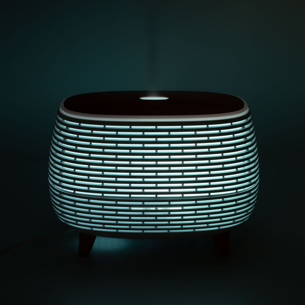 Futuristic Ribbed Aroma Diffuser with Colour Changing LED Light