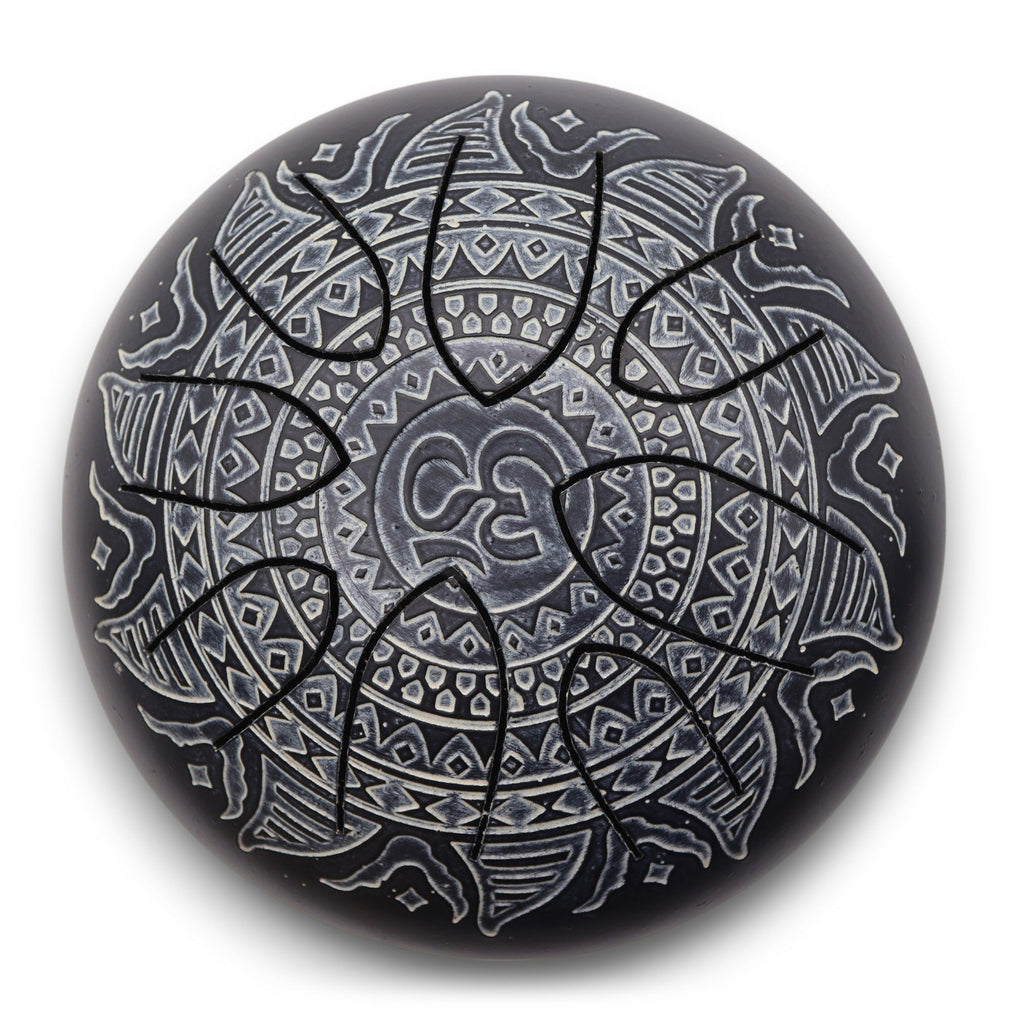 Hapi Drum Om Mandala Engraved 16cm Steel Tongue Drum for Relaxation