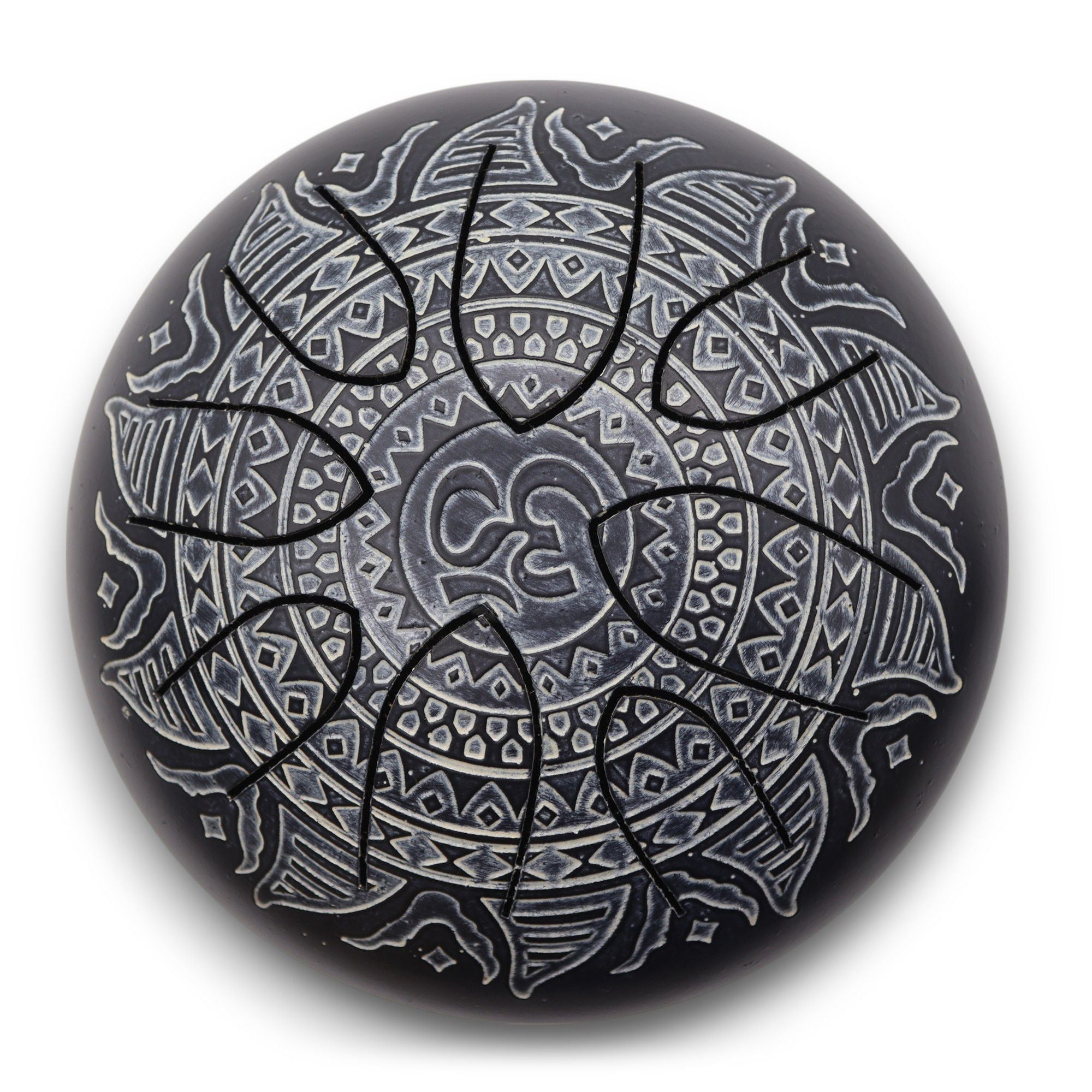 Hapi Drum Om Mandala Engraved 16cm Steel Tongue Drum for Relaxation